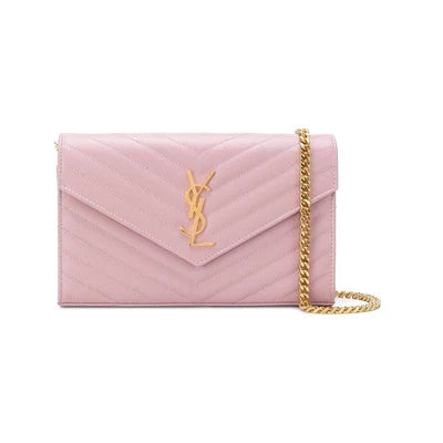 YSL Quilted Chain Wallet with Brand Box
