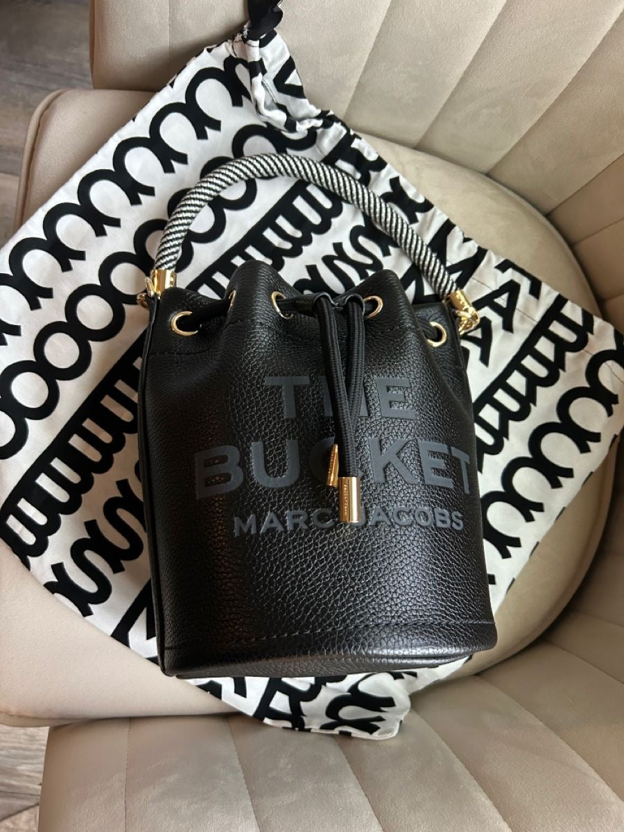 Marc Jacobs Leather Bucket Bag with Brand Box- Small