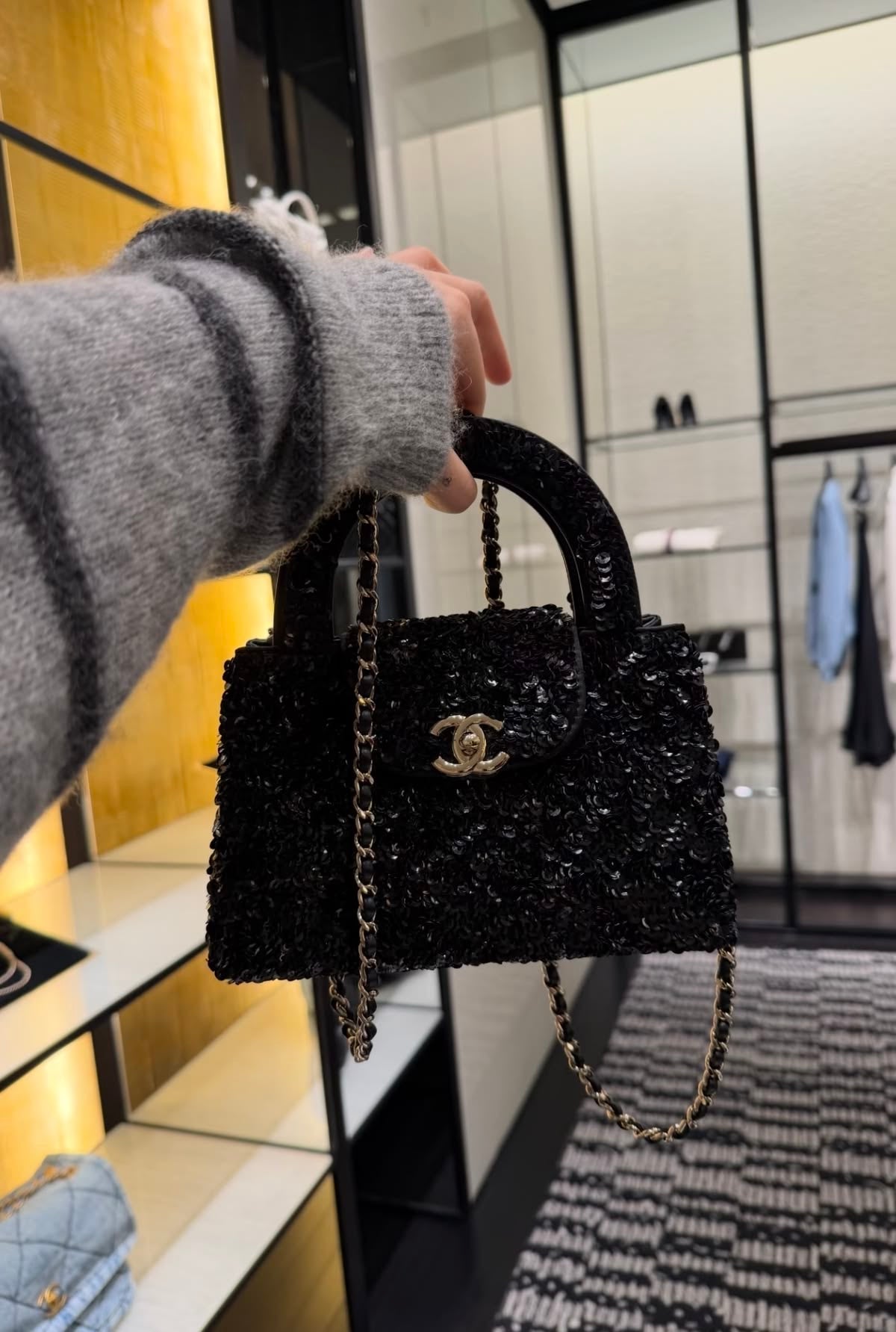 CHANEL Sequin Kelly with Brand Box