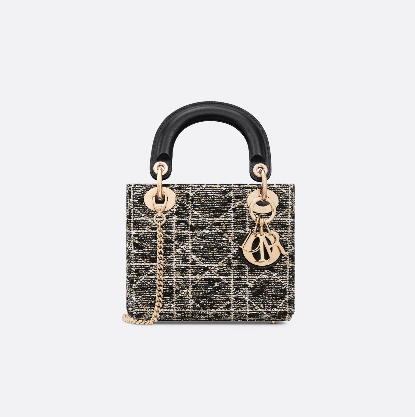 Christian Dior Small Lady Dior Tweed Bag with Brand Box