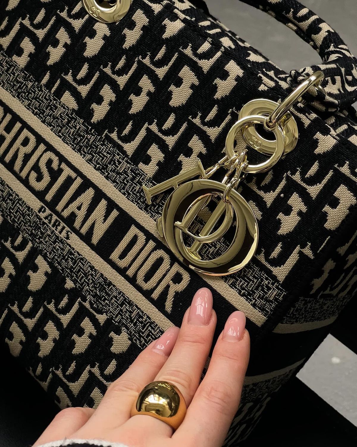 Dior Mini Tote Black with Brand Box