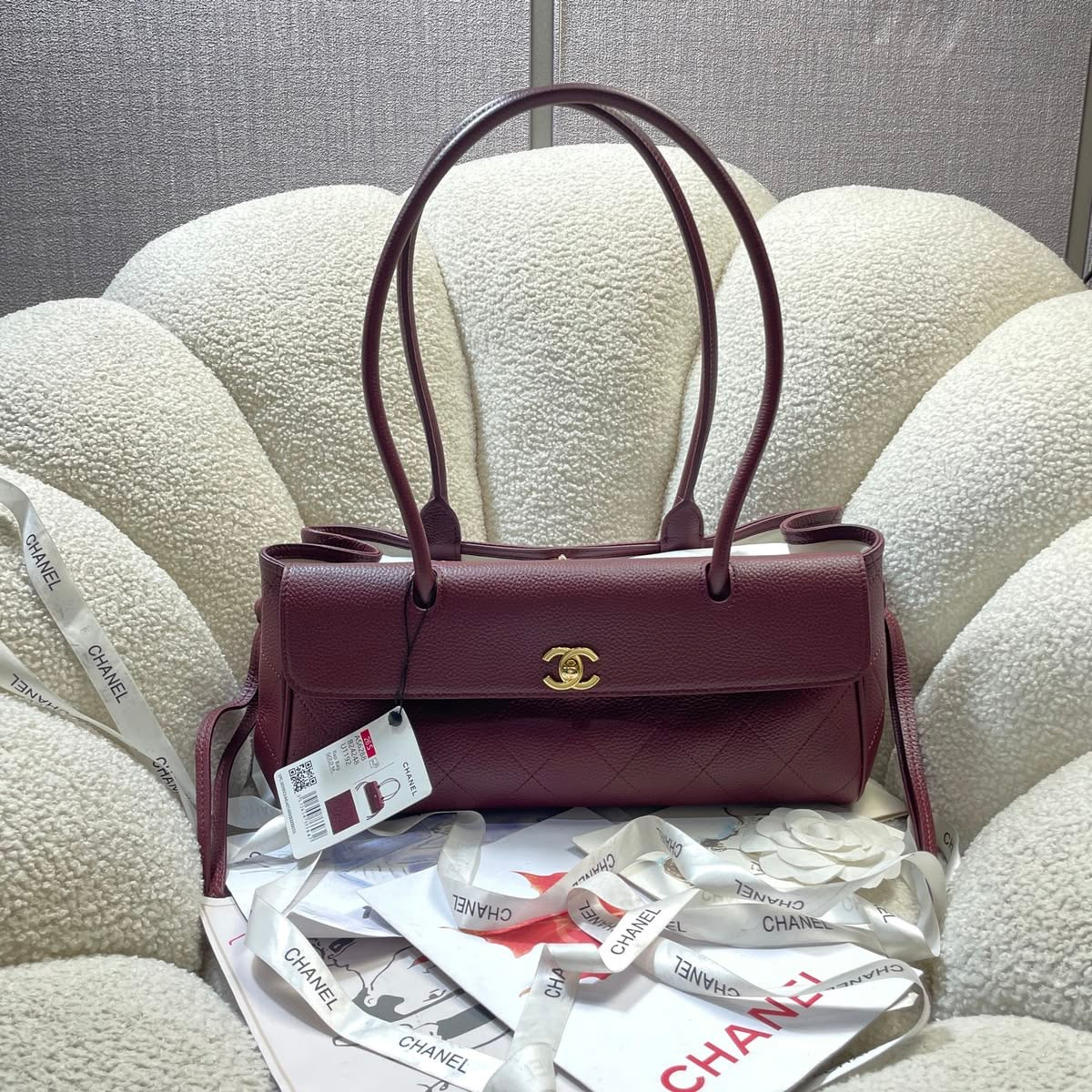 CHANEL Vintage Cerf Small Tote with Dust Bag
