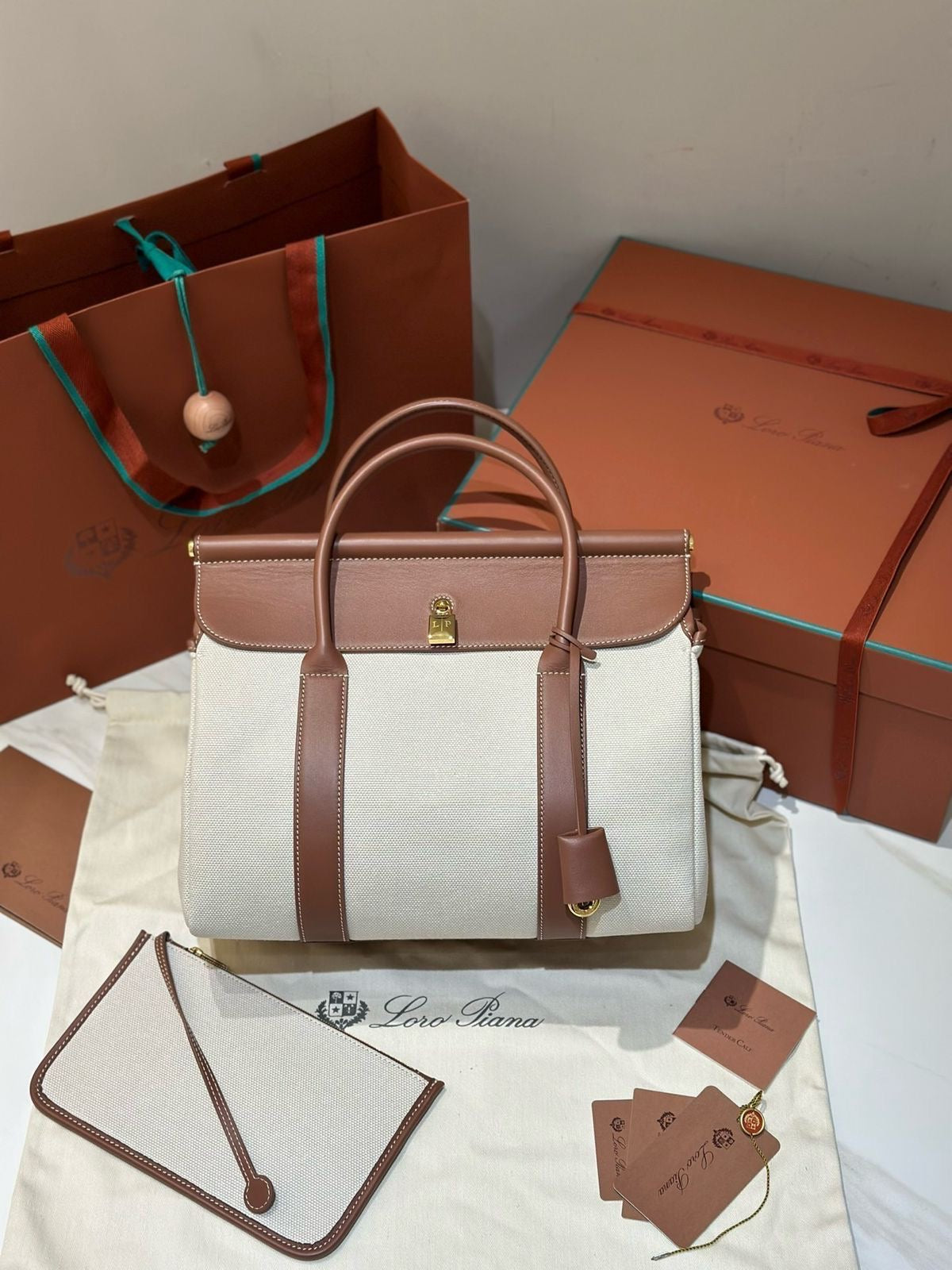 Loro Piana Loom L25Bag with Dust Bag and Paper Bag