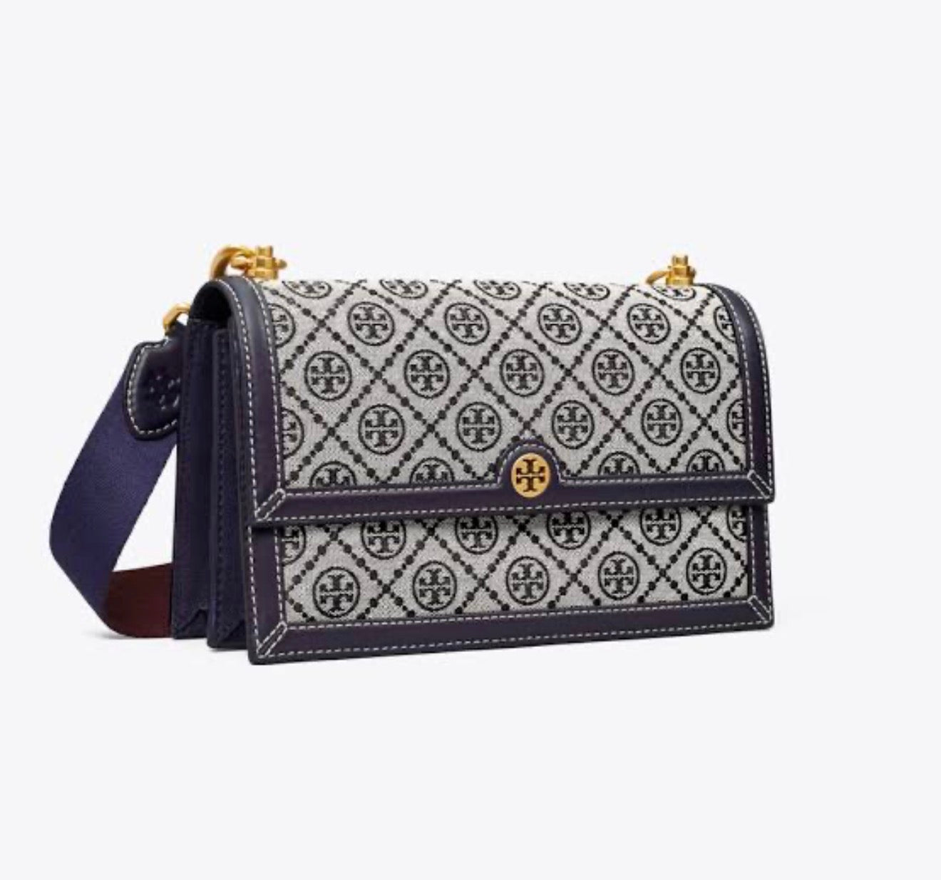 Tory Burch Jacquard T Monogram Bag with Brand Box
