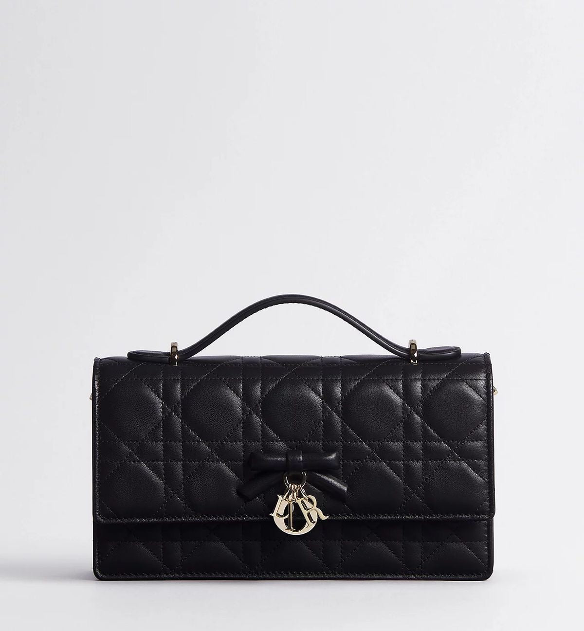 Dior Mini Soupir Black Cannage Bag with Complete Packaging- Genuine Leather