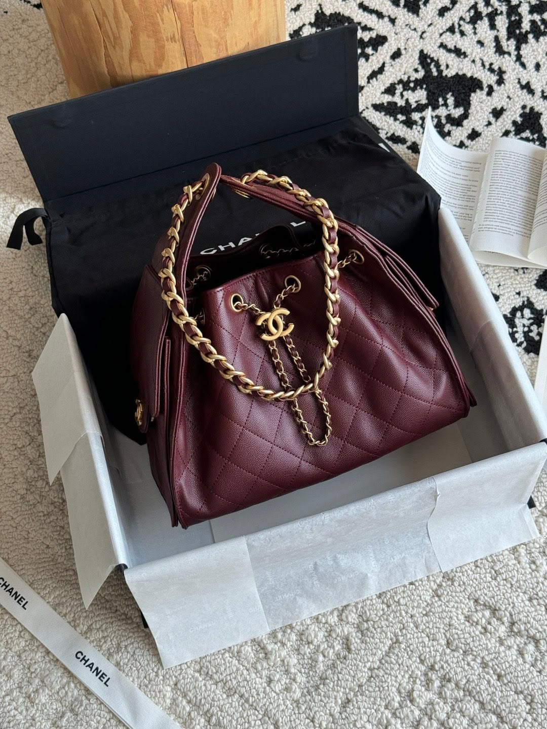 CHANEL 25 Hobo Small with Brand Box
