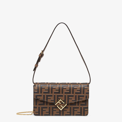 Fendi FF Diamond Wallet with Brand Box
