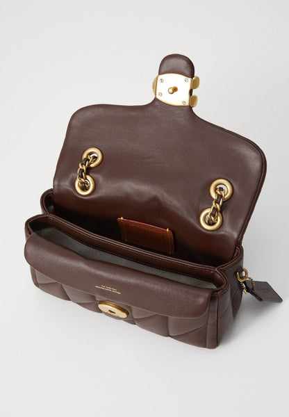 Coach Quilted Tabby 20 - Genuine Leather with Box- Coffee Brown