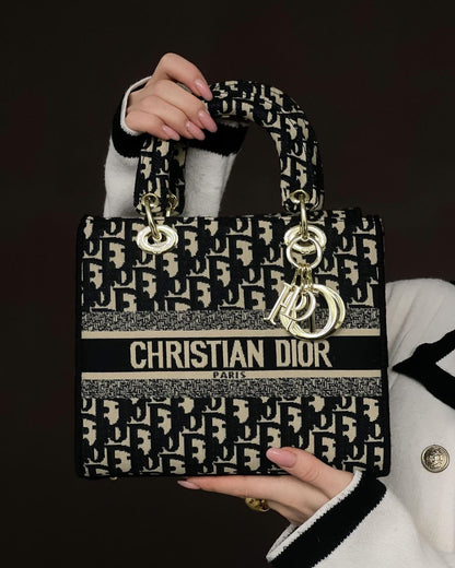 Dior Mini Tote Black with Brand Box