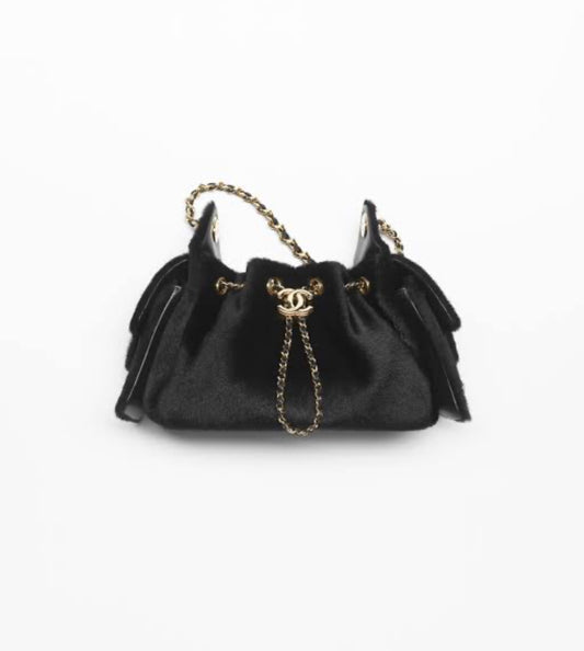 CHANEL 25 Mini In Fur with Brand Box