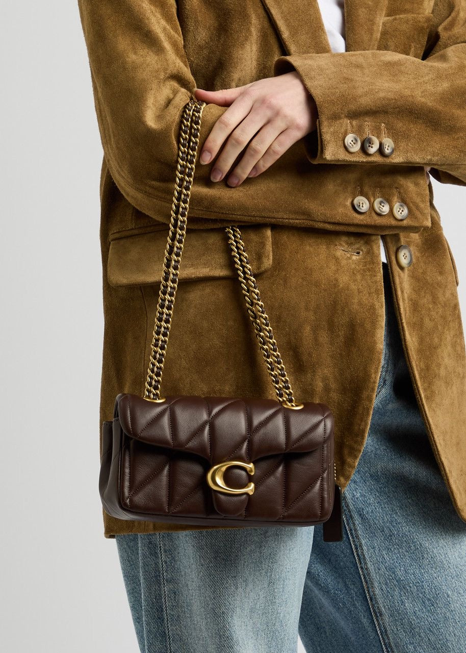Coach Quilted Tabby 20 - Genuine Leather with Box- Coffee Brown