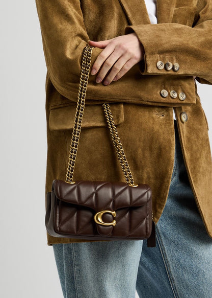 Coach Quilted Tabby 20 - Genuine Leather with Box- Coffee Brown