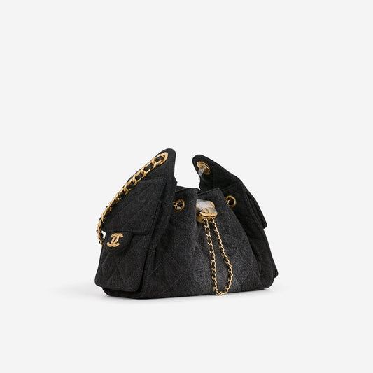 CHANEL 25 Hobo Small with Brand Box - Denim Mini