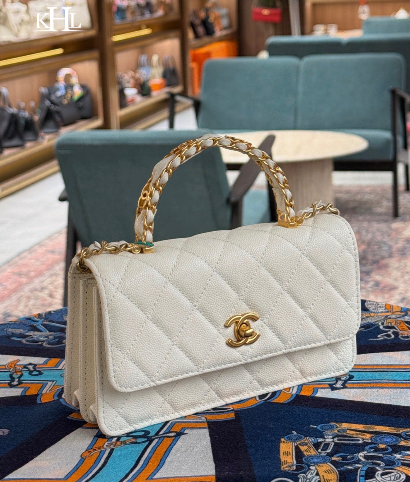 Chanel Top Handle with Brand Box- Genuine Leather