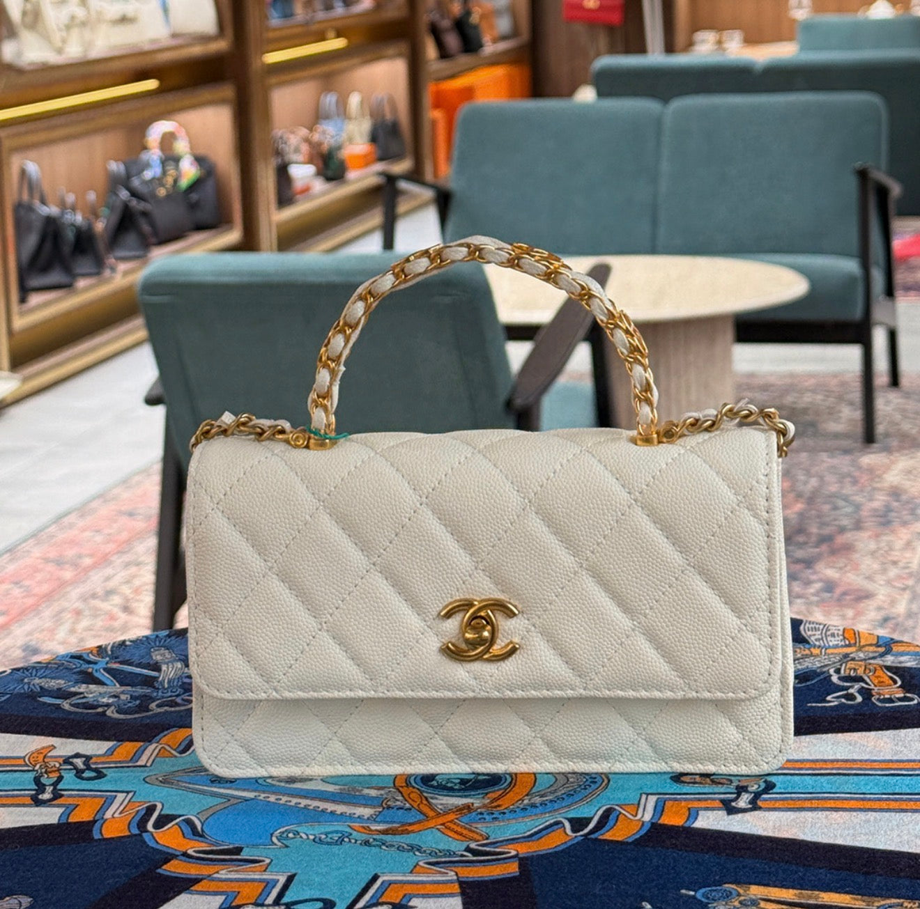 Chanel Top Handle with Brand Box- Genuine Leather