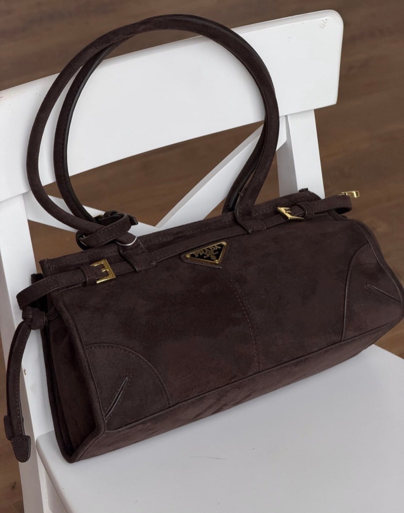 Prada Bonnie Bag Suede- Medium