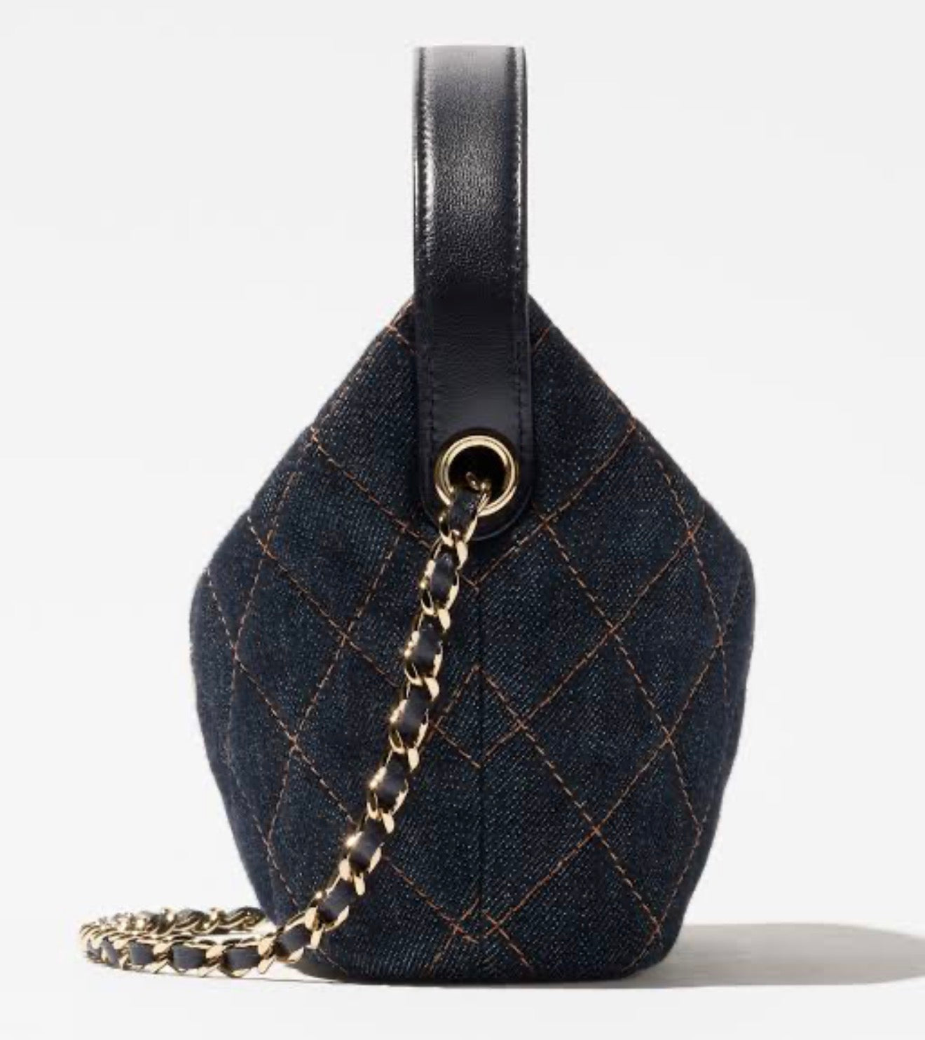CHANEL Classic Clutch Denim with Complete Packging