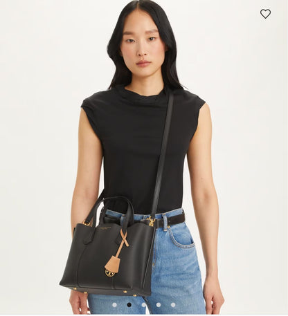 Tory Burch Perry Small Tote with Brand Box- Genuine Leather