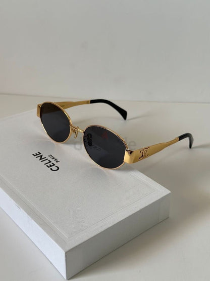 Imported CELINE sunglasses gold frame with Box