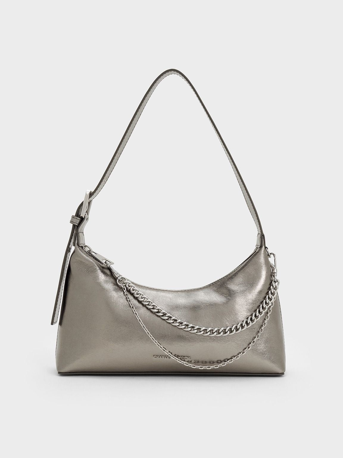 Charles & Keith Atwood Chain Embellished Shoulder Bag