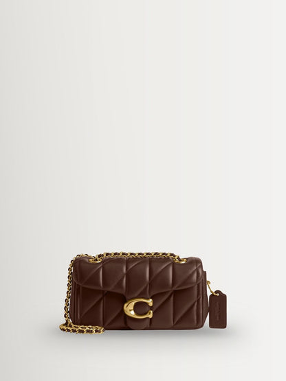 Coach Quilted Tabby 20 - Genuine Leather with Box- Coffee Brown