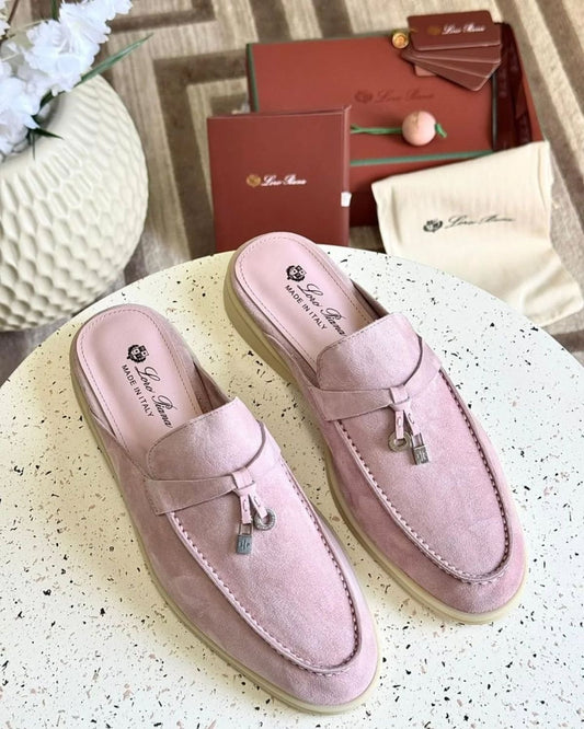 Loro Piana Babouche Charms Walk Loafers with Brand Box