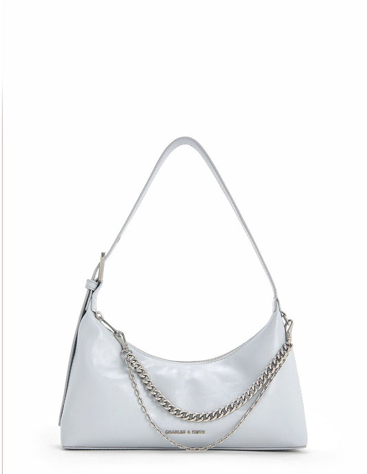 Charles & Keith Atwood Chain Embellished Shoulder Bag