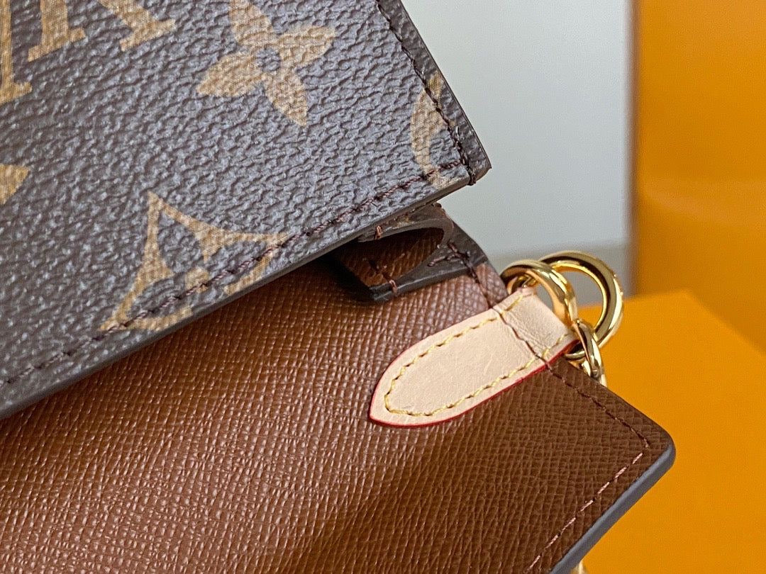 LV Bitsy Mini Pouch Leather with Brand Box