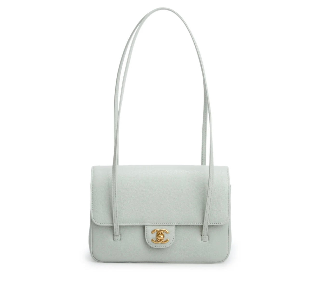 Chanel Small Preppy Bag Powder Blue with Brand Box