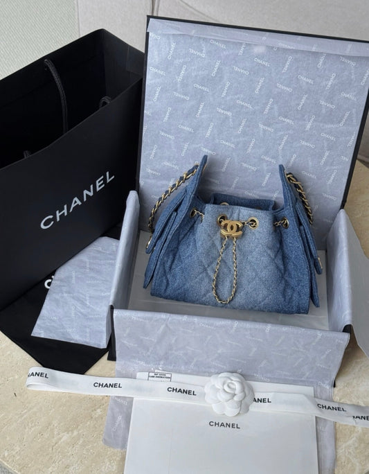 CHANEL 25 Mini with Brand Box - Denim