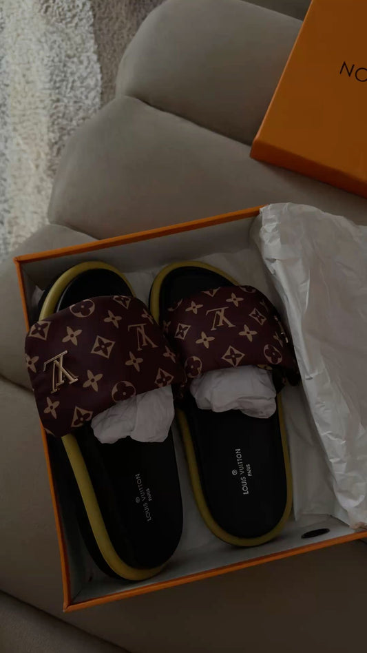 LV Pool Pillow Sandal with Brand Box- Premium