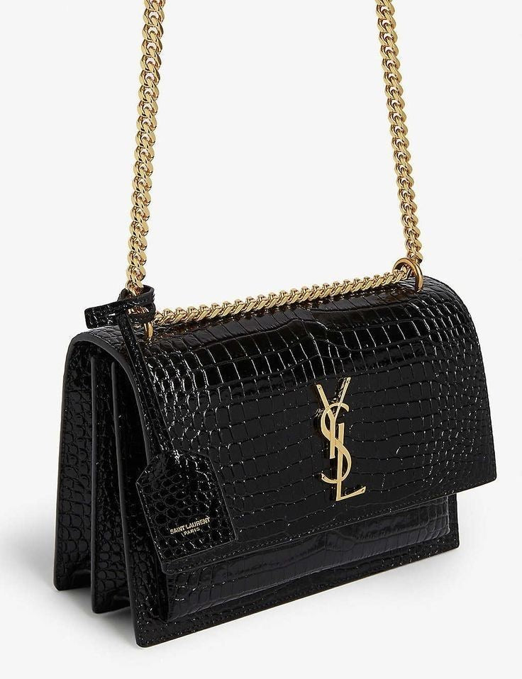YSL Sunset Crocodile Embossed with Brand Box