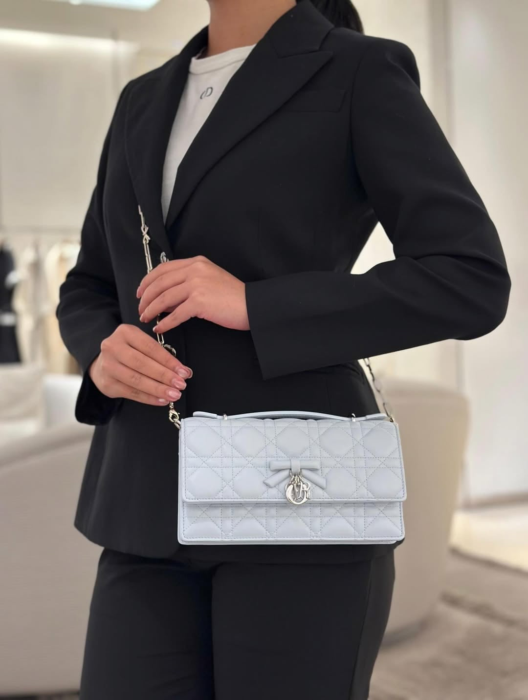 Christian Dior Mini Soupir Pink Cannage Bag with Complete Packaging- Genuine Leather