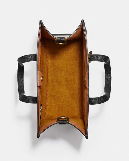 COACH Leather Tote Bag with Brand Box