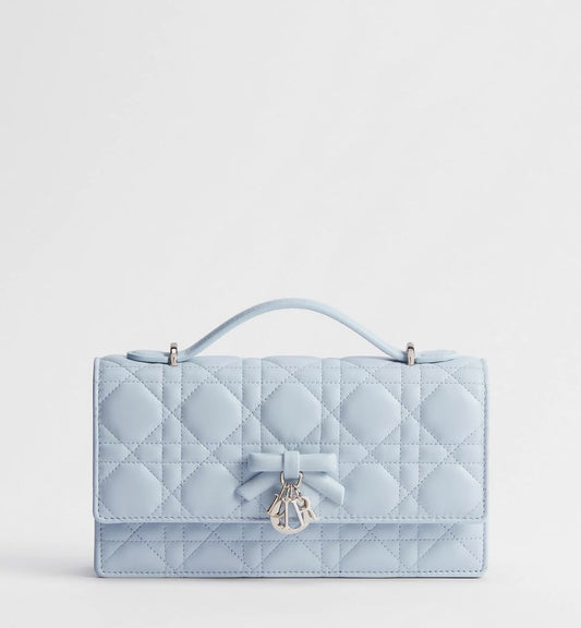 Christian Dior Mini Soupir Pink Cannage Bag with Complete Packaging- Genuine Leather