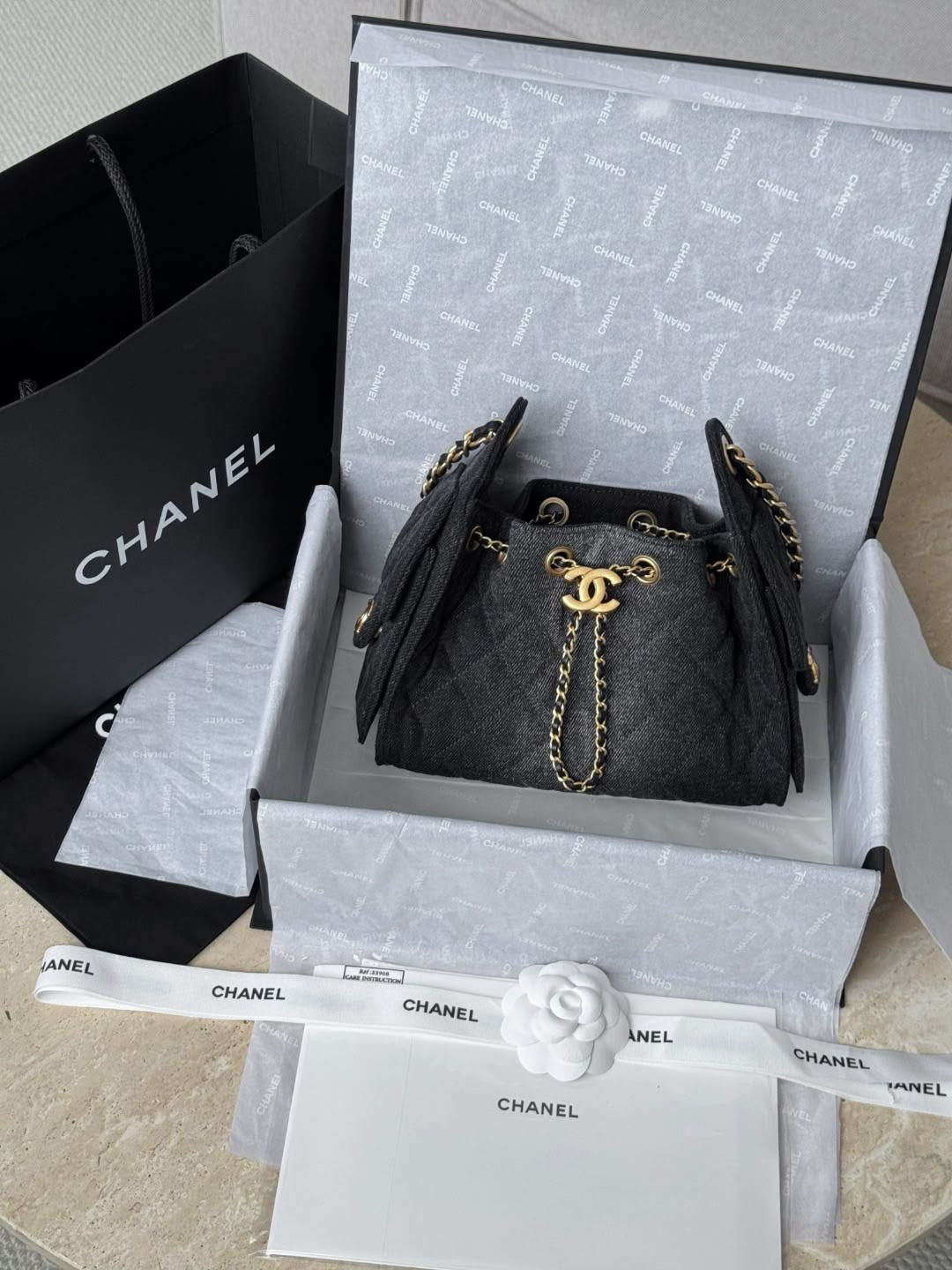 CHANEL 25 Hobo Small with Brand Box - Denim Mini