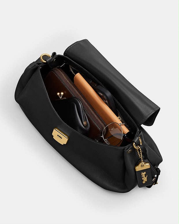 Coach Slouchy Rogue Top Handle Bag with Brand Box - Genuine Leather