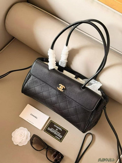 CHANEL Vintage Cerf Small Tote with Brand Box- Genuine Leather