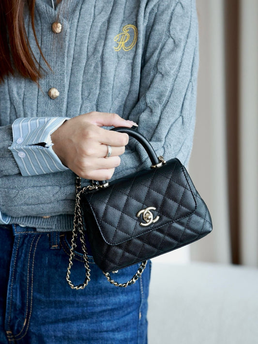 CHANEL Coco Top Handle Mini with Brand Box