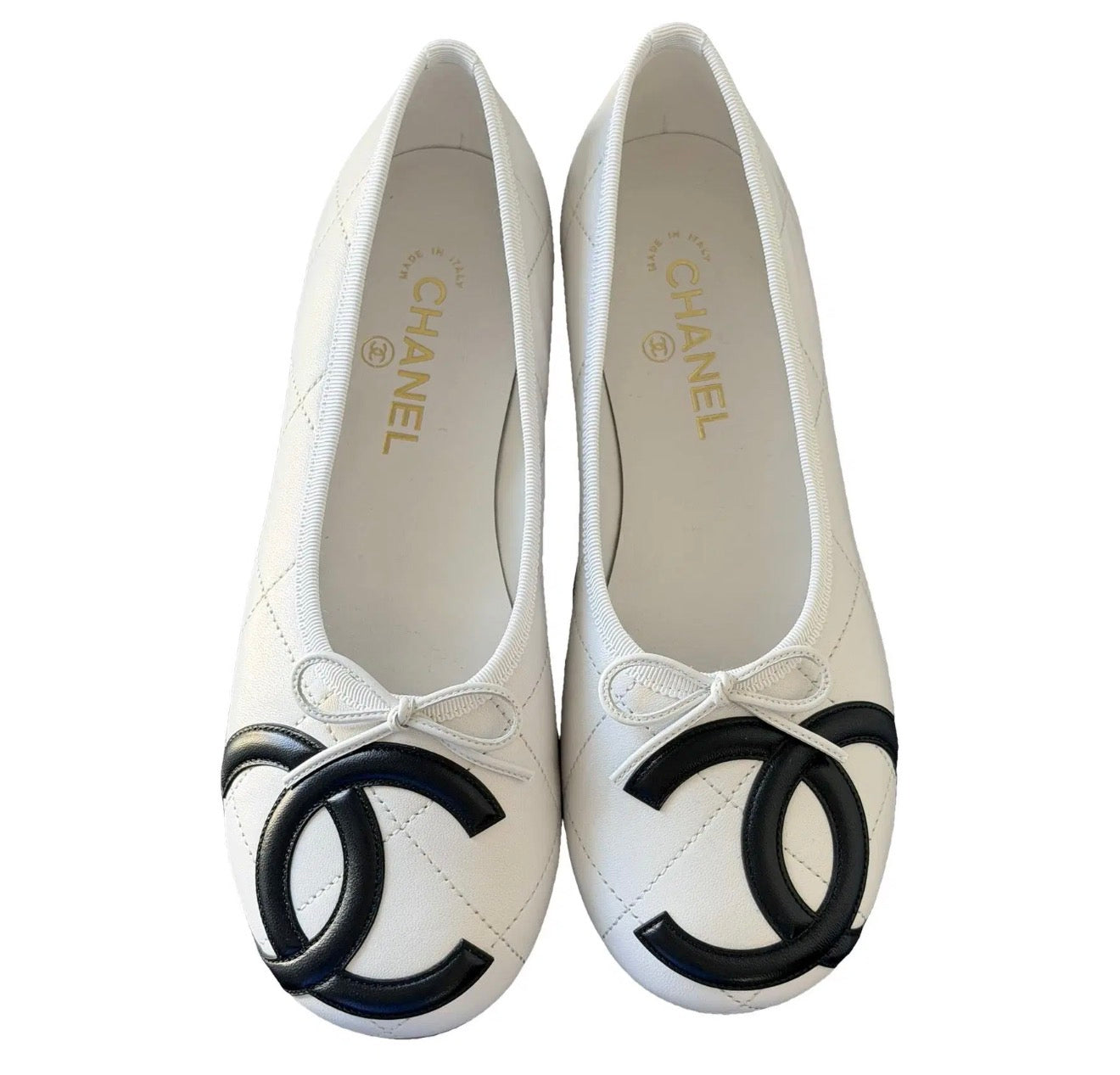 CHANEL Cambon Ballet Flats with Brand Box