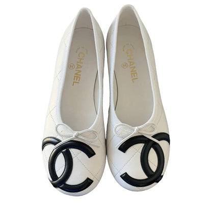 CHANEL Cambon Ballet Flats with Brand Box