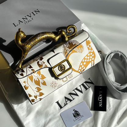 Lanvin Rateau Pencil Cat leather Bag