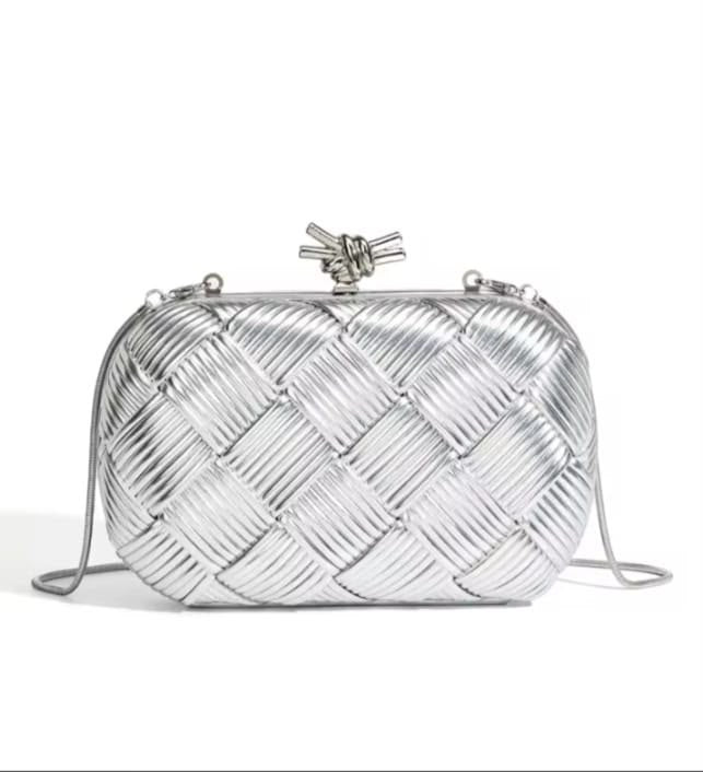 Bottega Veneta Knot Minaudiere Clutch with Brand Box