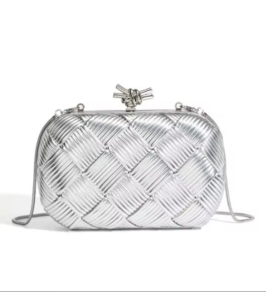 Bottega Veneta Knot Minaudiere Clutch with Brand Box