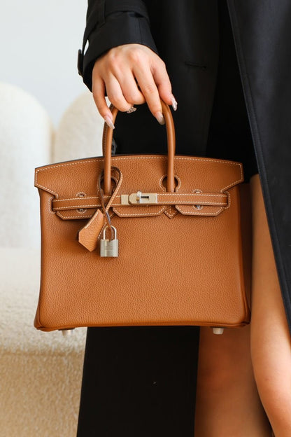 Hermes Birkin 25 with Brand Box- Genuine Leather