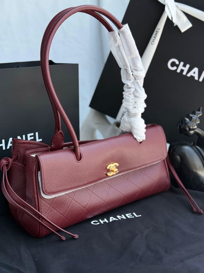 CHANEL Vintage Cerf Small Tote with Dust Bag