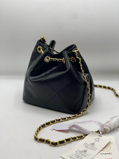 CHANEL Drawstring Mini Bag with Brand Box - Leather