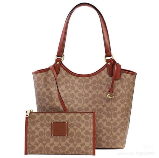 Coach Day Tote In Signature Canvas with Brand Box