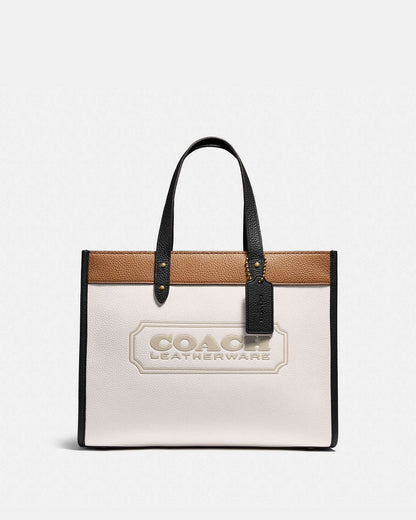 COACH Leather Tote Bag with Brand Box