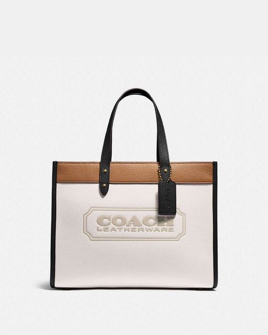 COACH Leather Tote Bag with Brand Box